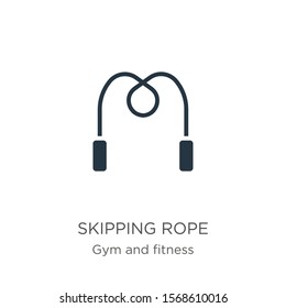 Skipping rope icon vector. Trendy flat skipping rope icon from gym and fitness collection isolated on white background. Vector illustration can be used for web and mobile graphic design, logo, eps10