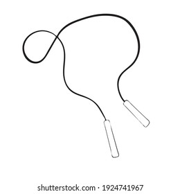 Skipping rope jump sport clip art vector