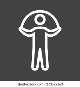 Skipping rope, jumping, exercise icon vector image. Can also be used for sports, fitness, recreation. Suitable for web apps, mobile apps and print media.