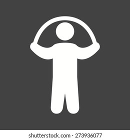 Skipping rope, jumping, exercise, sports icon vector image. Can also be used for fitness, recreation. Suitable for web apps, mobile apps and print media.