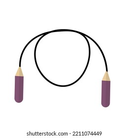 Skipping rope on white background