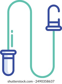 Skipping Rope outline color vector illustration