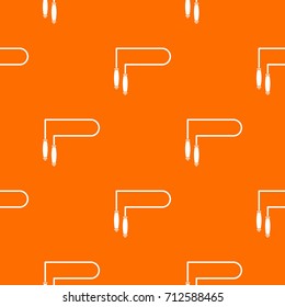 Skipping rope pattern repeat seamless in orange color for any design. Vector geometric illustration
