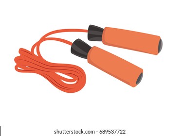 Skipping rope realistic vector illustration isolated