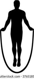 Skipping rope silhouette