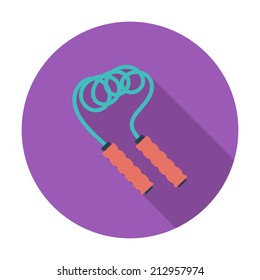 Skipping rope. Single flat color icon. Vector illustration.