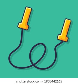 skipping rope sport tool isolated cartoon vector illustration in flat style