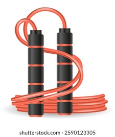 skipping rope sports equipment for fitness stock cartoon vector illustration isolated on white background