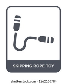 skipping rope toy icon vector on white background, skipping rope toy trendy filled icons from Toys collection, skipping rope toy simple element illustration