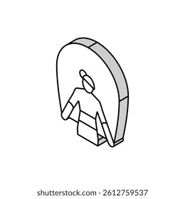 skipping rope training athlete isometric icon vector. skipping rope training athlete sign. isolated symbol illustration