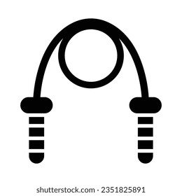 Skipping Rope Vector Glyph Icon For Personal And Commercial Use.
