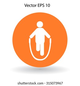 skipping rope vector icon