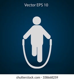 skipping rope vector icon