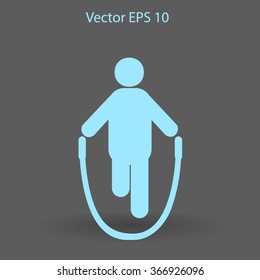 skipping rope vector icon