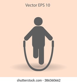 skipping rope vector icon