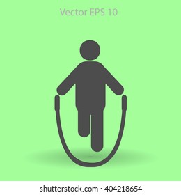 skipping rope vector icon