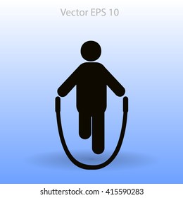 skipping rope vector icon