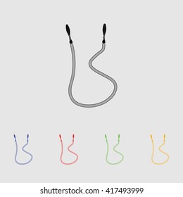 Skipping rope vector icon