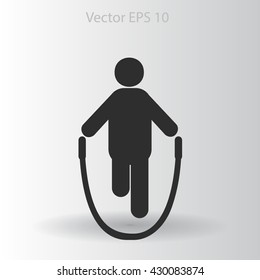 skipping rope vector icon
