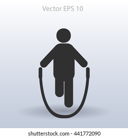 skipping rope vector icon