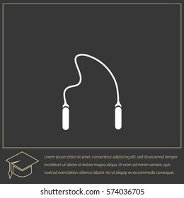 Skipping Rope Vector Icon.