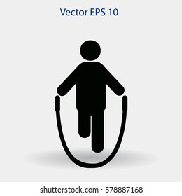 skipping rope vector icon