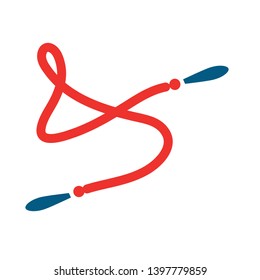 Skipping rope vector icon. filled flat sign for mobile concept and web design. Jumping rope simple glyph icon. Symbol, logo illustration. Pixel perfect vector graphics