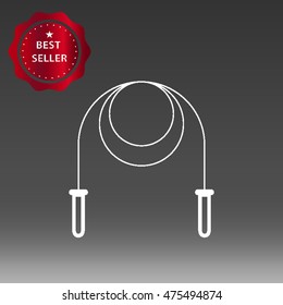 Skipping Rope Vector Icon Illustration