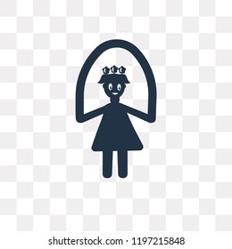 Skipping Rope vector icon isolated on transparent background, Skipping Rope transparency concept can be used web and mobile