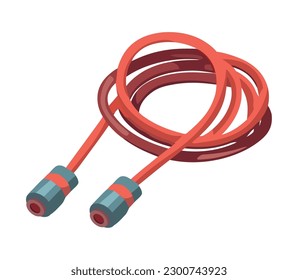 Skipping rope vector illustration isolated icon