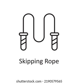 Skipping Rope vector outline Icon Design illustration. Sports And Awards Symbol on White background EPS 10 File