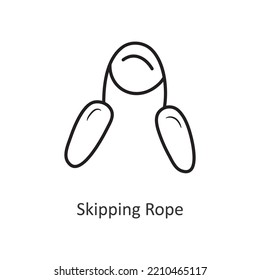 Skipping Rope Vector outline Icon Design illustration. Workout Symbol on White background EPS 10 File