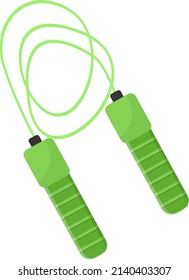 Skipping rope workout, illustration, vector on a white background.