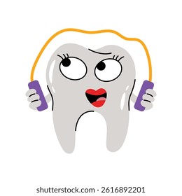 Skipping tooth vector Sticker. Eps 10 file