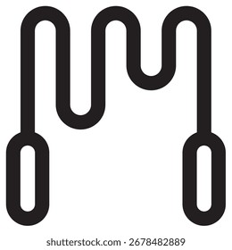 Skippingrope Icono de Vector moderno – Plantilla de símbolo de ilustración mínima para Web Diseño de interfaz de usuario de App móvil