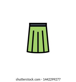 skirt 1 icon sign signifier vector