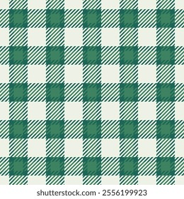 Skirt background texture seamless, good plaid tartan vector. Garment fabric check textile pattern in white and teal colors palette.