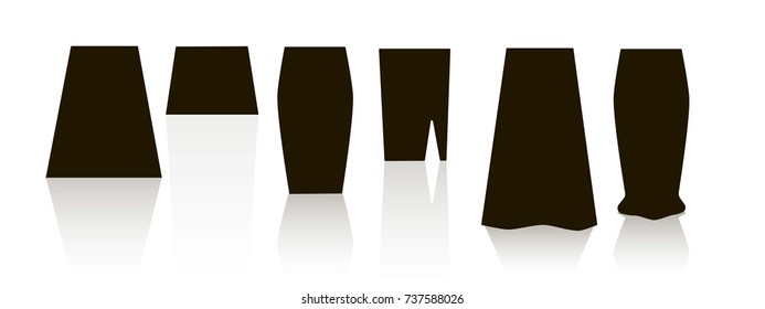 Skirt black icon .