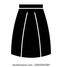 Skirt Black icon. vector illustration.