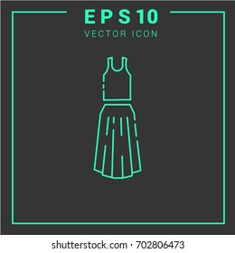 Skirt. clothes icon vector. Web. Graphic element.