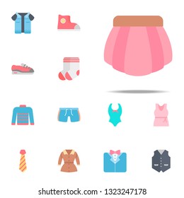 Skirt color icon. Clothes icons universal set for web and mobile