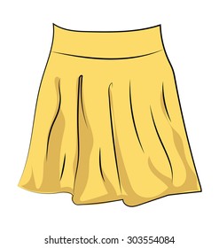 
Skirt Colored Sketchy Vector Icon
