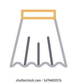 skirt colour line vector icon