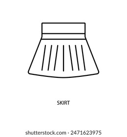 icono de línea de concepto de falda. Ilustración de elemento simple. diseño de símbolo de contorno de concepto de falda.
