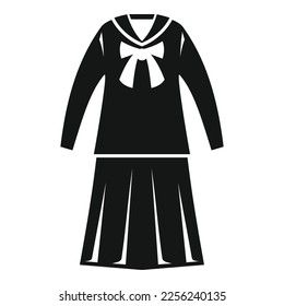 Skirt dress icon simple vector. Fashion suit. Uniform school