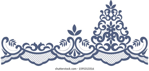 skirt embroidery pattern vector illustration