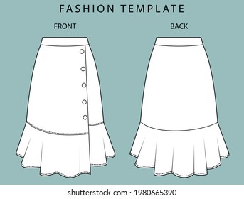 Skirt Template Images, Stock Photos & Vectors | Shutterstock
