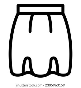 Skirt garment icon outline vector. Fabric design. Fashion style