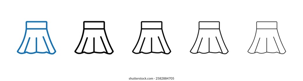 skirt girl clothes icon Outline vector logo for web ui