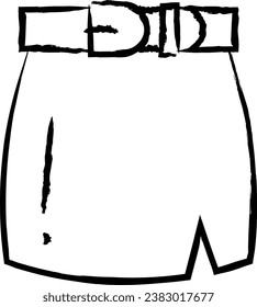 Skirt hand drawn vector illustration